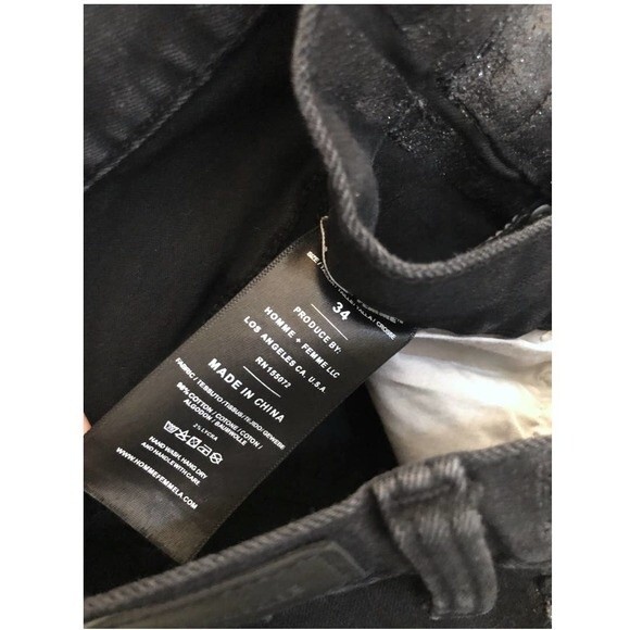 Men's Homme + Femme Jeans in Black - Picture 5 of 7